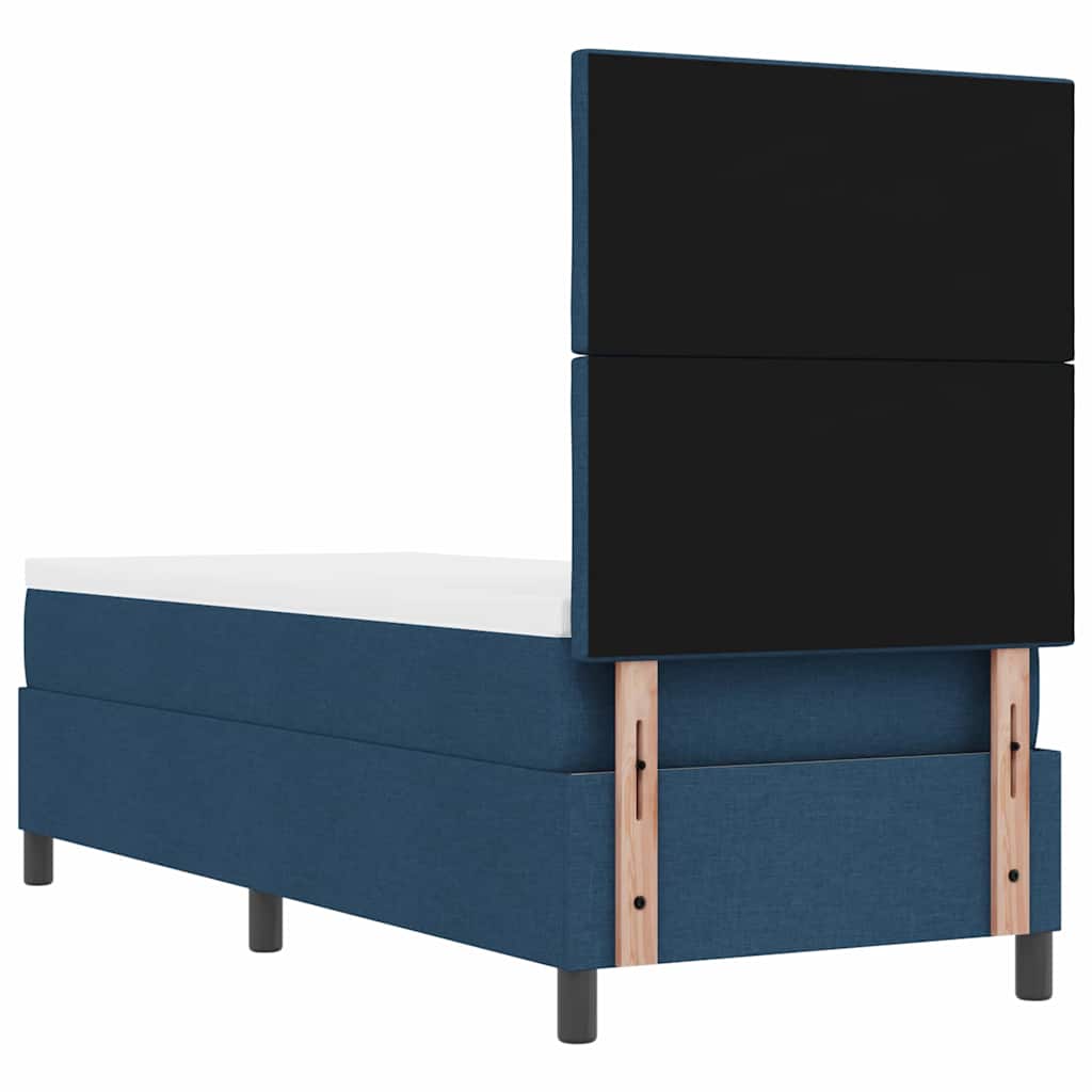 Boxspringbed met hoofdeinde Blauw 80 x 200 cm Stof