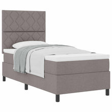 Boxspringbed met hoofdeinde Taupe 90 x 200 cm Stof