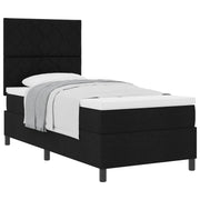 Boxspringbed 100x200 cm zwart stof