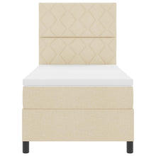 Boxspringbed met matras met hoofdeinde Crème 100 x 200 cm Stof