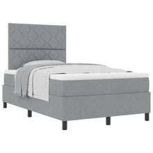 Boxspringbed met matras Lichtgrijs 120 x 190 cm Stof