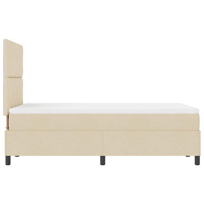 Boxspring bed met matras met hoofdeinde Crème 120 x 190 cm Stof