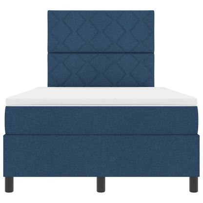Boxspringbed met matras met hoofdeinde Blauw 120 x 190 cm Stof
