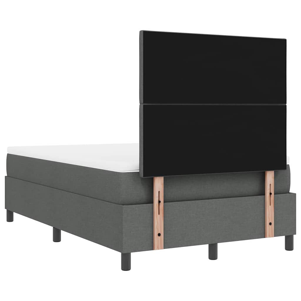 Boxspringbed met matras Donkergrijs 120 x 200 cm Stof