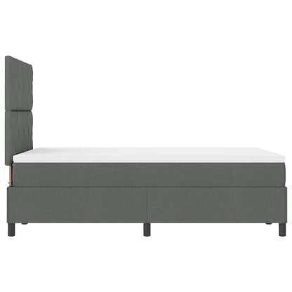 Boxspringbed met matras Donkergrijs 120 x 200 cm Stof
