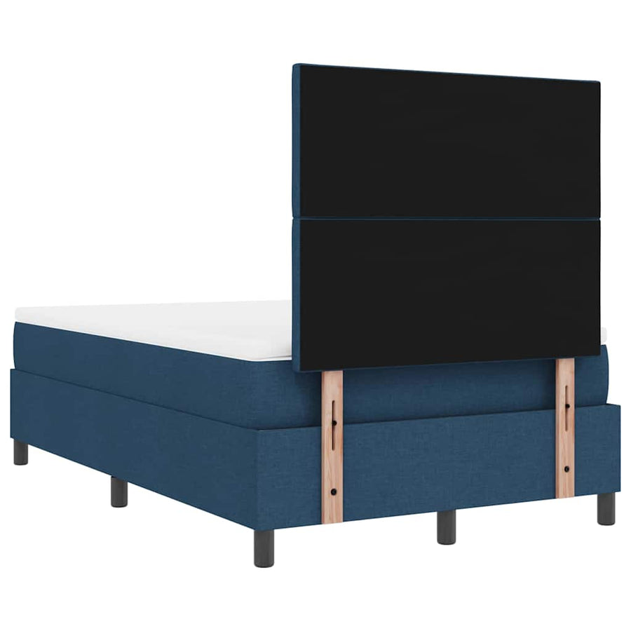 Boxspringbed met matras met hoofdeinde Blauw 120 x 200 cm Stof