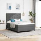 Boxspringbed 140x190 cm donkergrijs stof