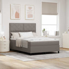 Boxspringbed hoofdeinde taupe 140x190 cm