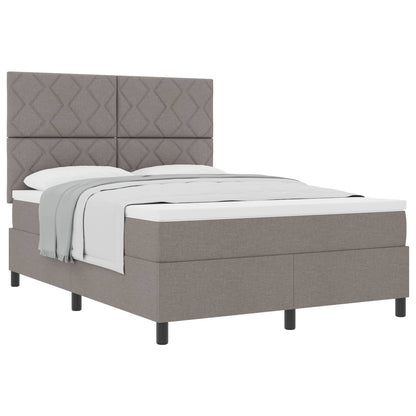 Boxspringbed met hoofdeinde Taupe 140 x 190 cm Stof