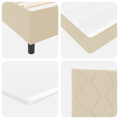 Boxspringbed met hoofdeinde Crème 160 x 200 cm Stof