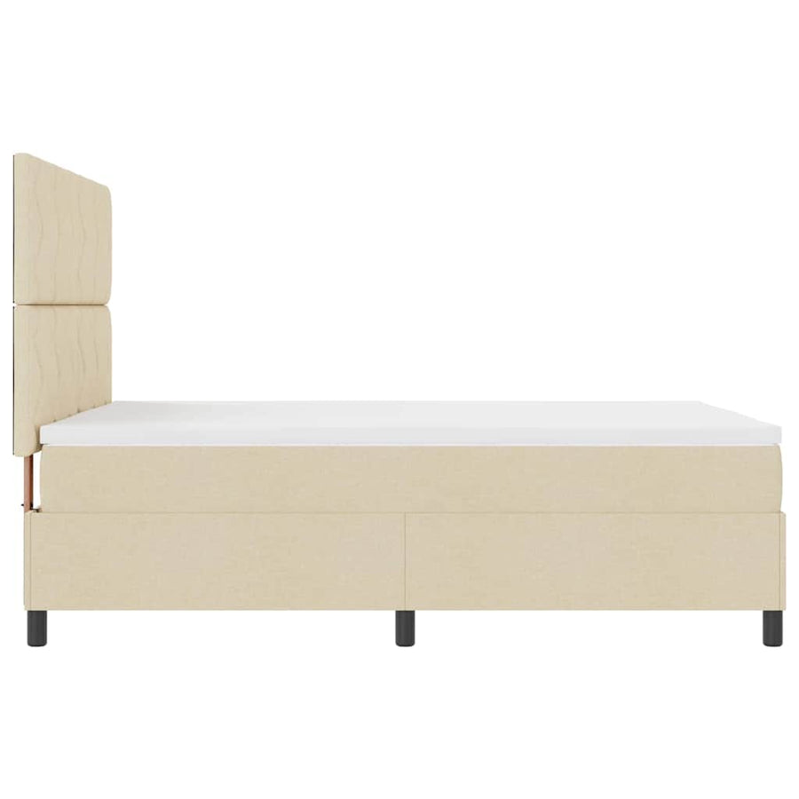 Boxspringbed met hoofdeinde Crème 160 x 200 cm Stof