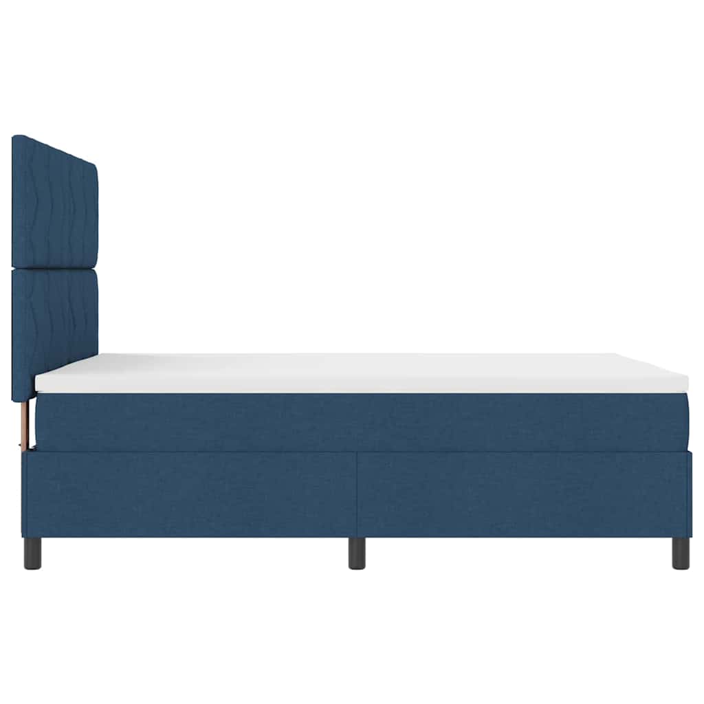Boxspringbed met matras met hoofdeinde Blauw 160 x 200 cm Stof