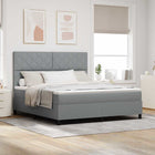 Boxspringbed 180x200 cm lichtgrijs