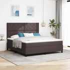 Boxspringbed 180x200 cm donkerbruin stof