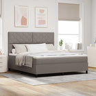 Boxspringbed 180x200 cm taupe met hoofdeinde