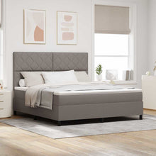 Boxspringbed met hoofdeinde Taupe 180 x 200 cm Stof