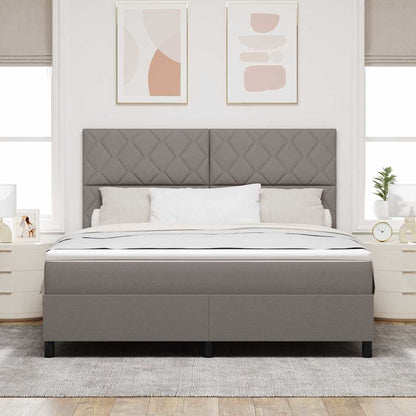 Boxspringbed met hoofdeinde Taupe 180 x 200 cm Stof