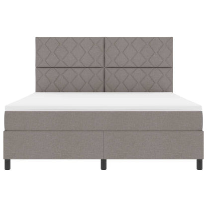 Boxspringbed met hoofdeinde Taupe 180 x 200 cm Stof