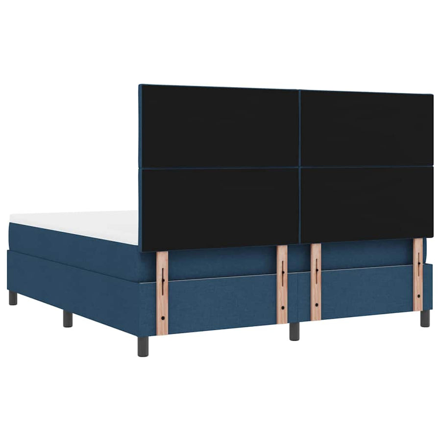 Boxspringbed met hoofdeinde Blauw 180 x 200 cm Stof