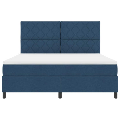 Boxspringbed met hoofdeinde Blauw 180 x 200 cm Stof