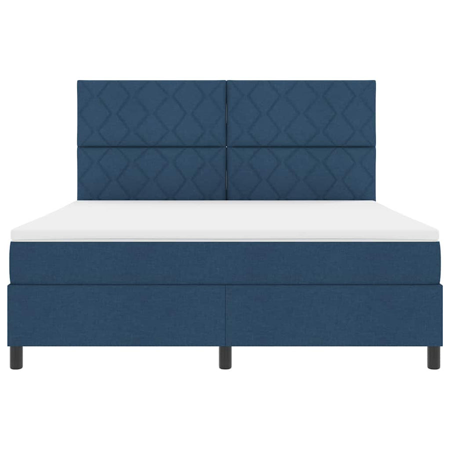 Boxspringbed met hoofdeinde Blauw 180 x 200 cm Stof