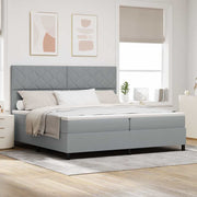 Boxspringbed met matras 200x200 cm lichtgrijs