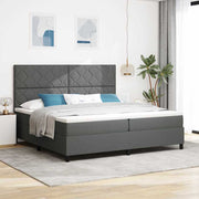 Boxspringbed 200x200 cm donkergrijs stof