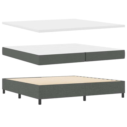 Boxspringbed met matras Donkergrijs 200 x 200 cm Stof