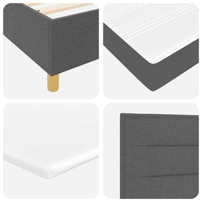 Boxspringbed met matras Donkergrijs 80 x 200 cm Stof