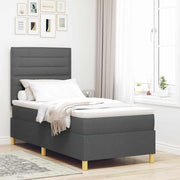 Boxspringbed 80x200 cm donkergrijs stof