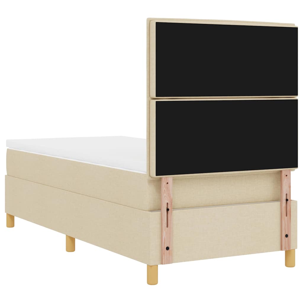Boxspringbed met matras met hoofdeinde Crème 80 x 200 cm Stof