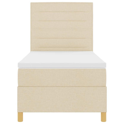 Boxspringbed met matras met hoofdeinde Crème 80 x 200 cm Stof