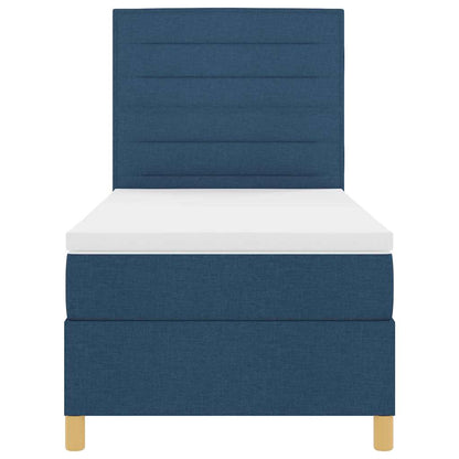 Boxspring bed met hoofdeinde Blauw 80 x 200 cm Stof