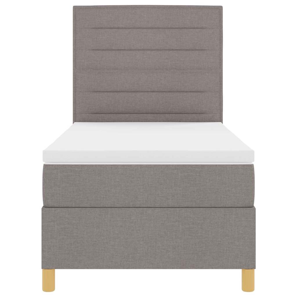 Boxspringbed met matras stof taupe Single