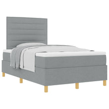 Boxspringbed met matras Lichtgrijs 120 x 190 cm Stof