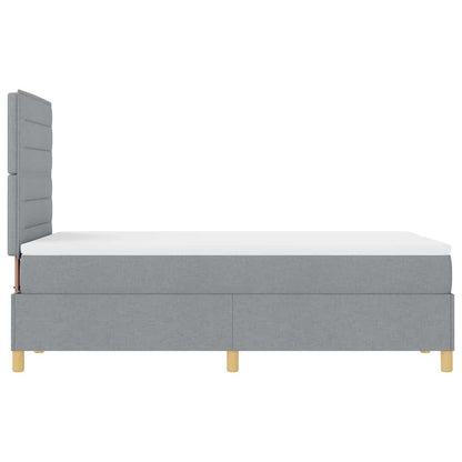 Boxspringbed met matras Lichtgrijs 120 x 190 cm Stof