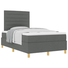 Boxspringbed met matras Donkergrijs 120 x 190 cm Stof