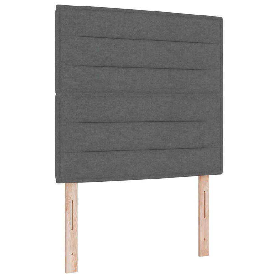 Boxspringbed met matras Donkergrijs 120 x 190 cm Stof