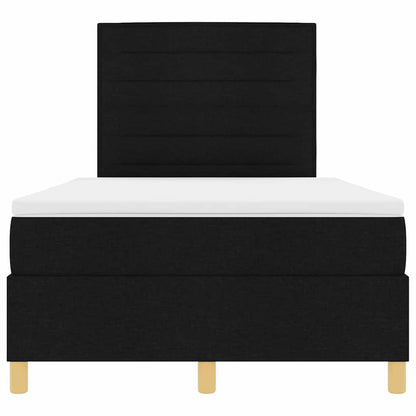Boxspringbed met matras met hoofdeinde Zwart 120 x 190 cm Stof
