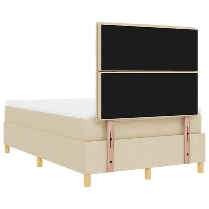 Boxspringbed met matras met hoofdeinde Crème 120 x 200 cm Stof
