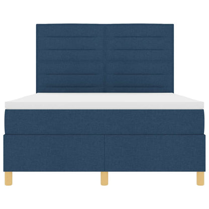 Boxspring bed met hoofdeinde Blauw 140 x 200 cm Stof