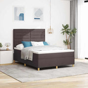 Boxspringbed 160x200 cm donkerbruin met matras