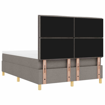 Boxspringbed met matras met hoofdeinde Taupe 160 x 200 cm Stof