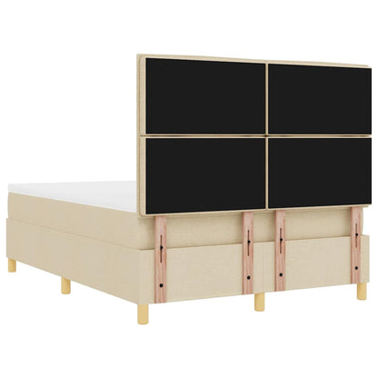 Boxspringbed met matras met hoofdeinde Crème 160 x 200 cm Stof