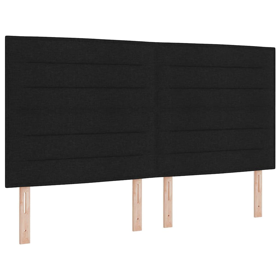 Boxspring bed met hoofdeinde Zwart 180 x 200 cm Stof