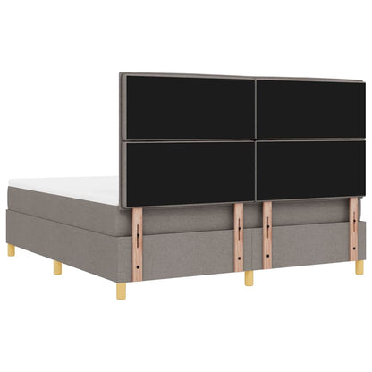 Boxspringbed met matras met hoofdeinde Taupe 180 x 200 cm Stof