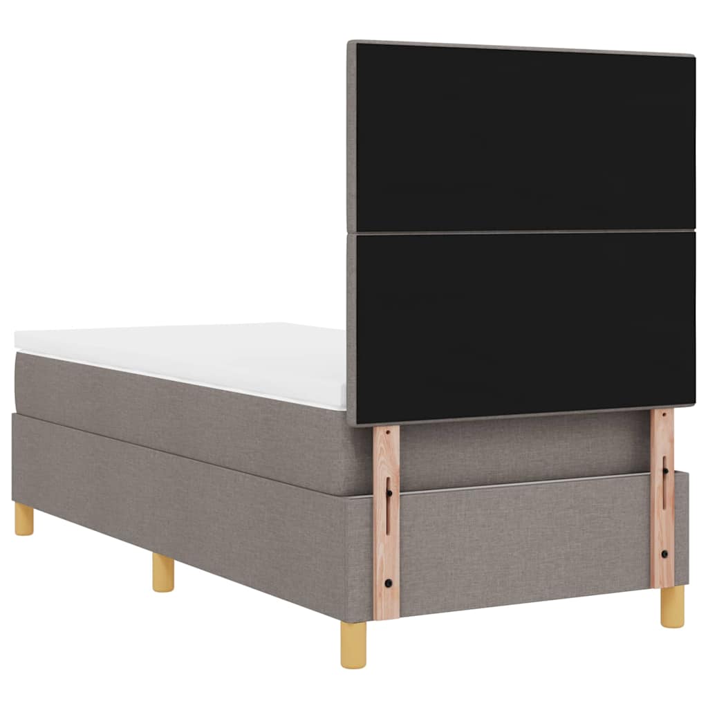 Boxspring bed met hoofdeinde Taupe 80 x 200 cm Stof