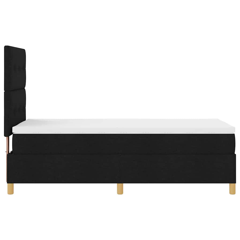 Boxspringbed met hoofdeinde Zwart 100 x 200 cm Stof