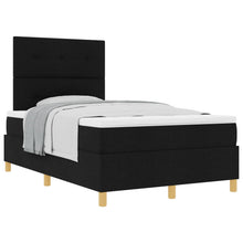 Boxspringbed met hoofdeinde Zwart 120 x 190 cm Stof