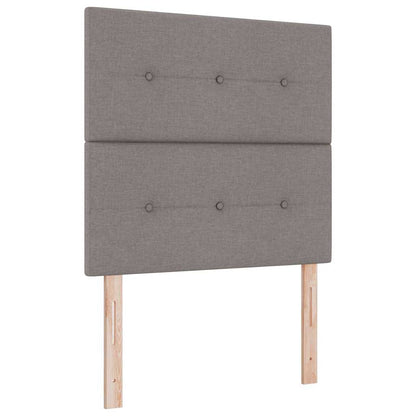 Boxspringbed Met Matras Met Hoofdeinde Stof Taupe 120 x 190 cm Knopgecontracteerd